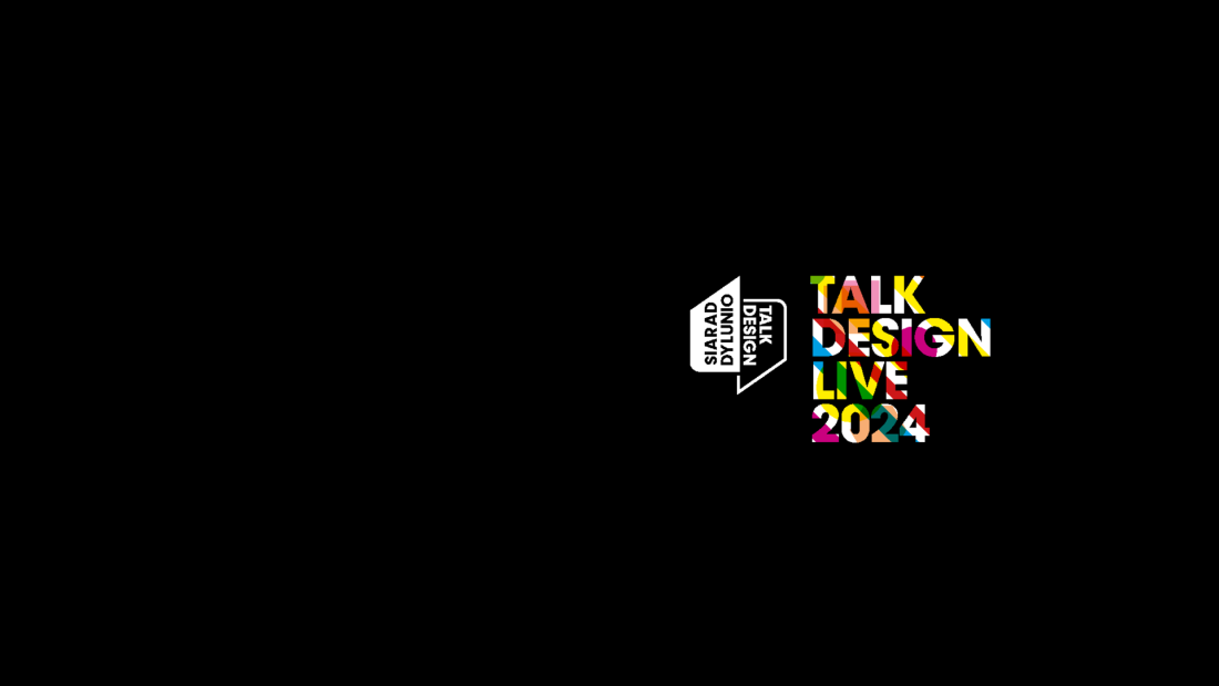 The logo for the Talk Design Live 2024 Conference on a black background