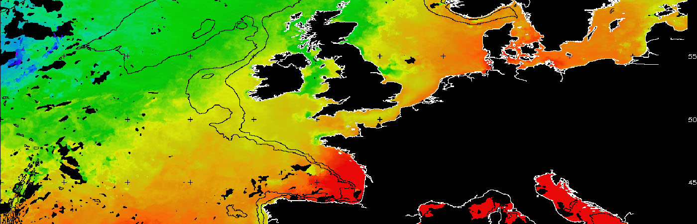 SST image of Western Europe