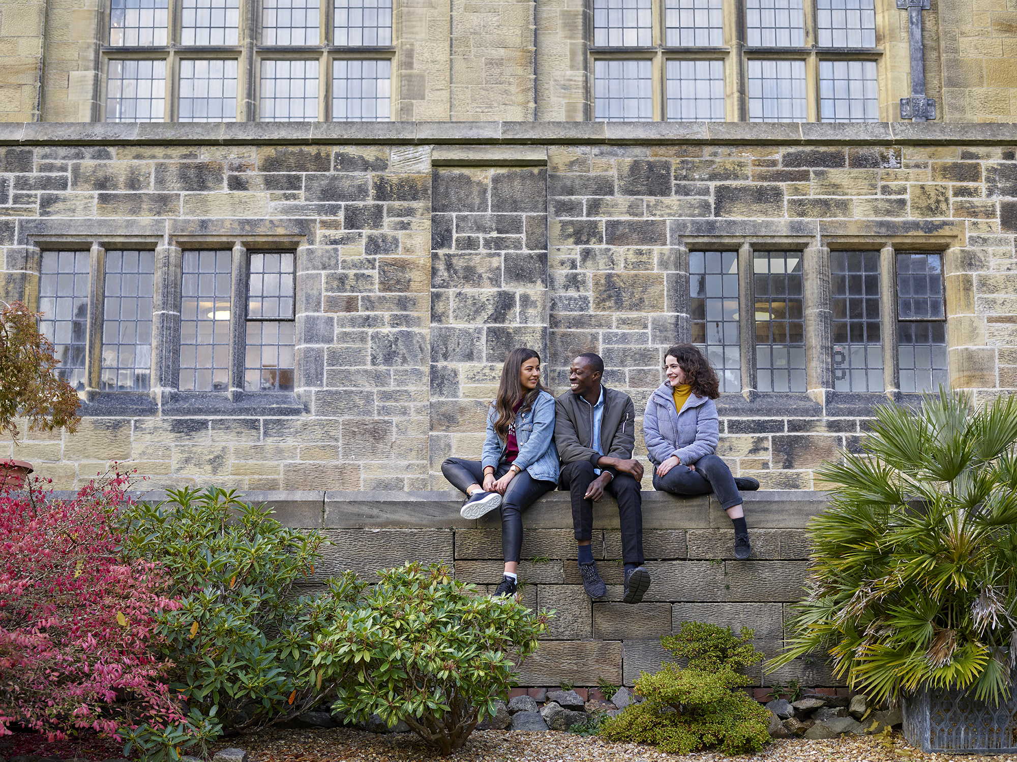 Students in the quad, Main Arts building