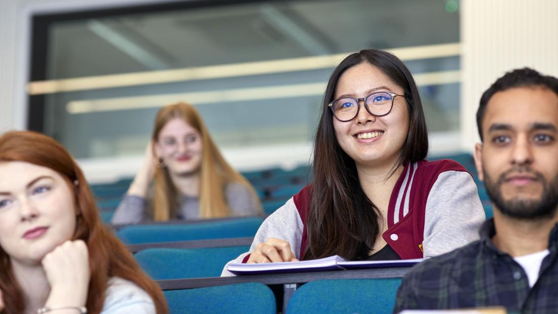 A group of students in a lecture theatre