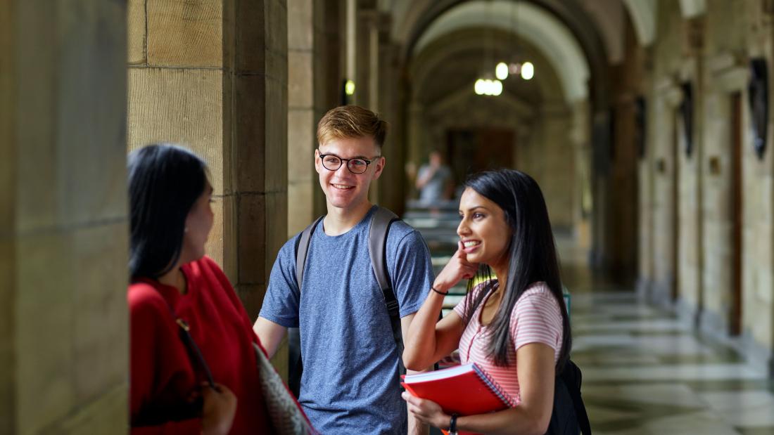 Students in the Main Arts Building