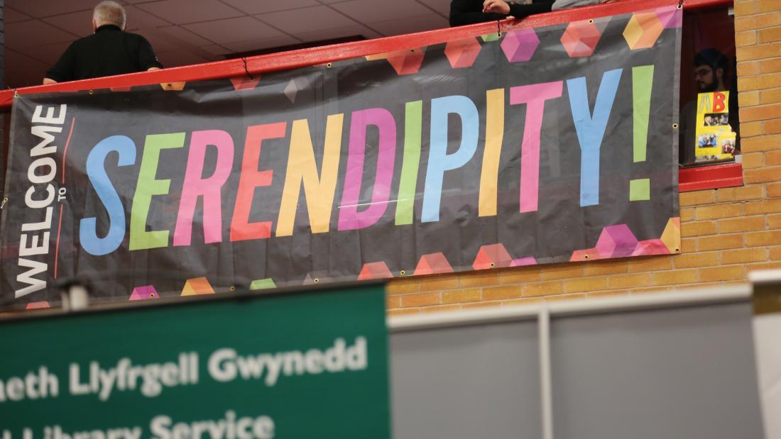 Serendipity banner at the Serendipity Fair during Welcome Week