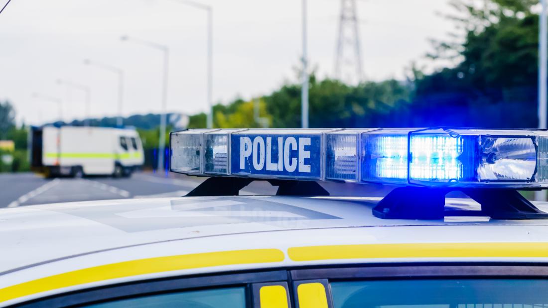 Roof of a police car