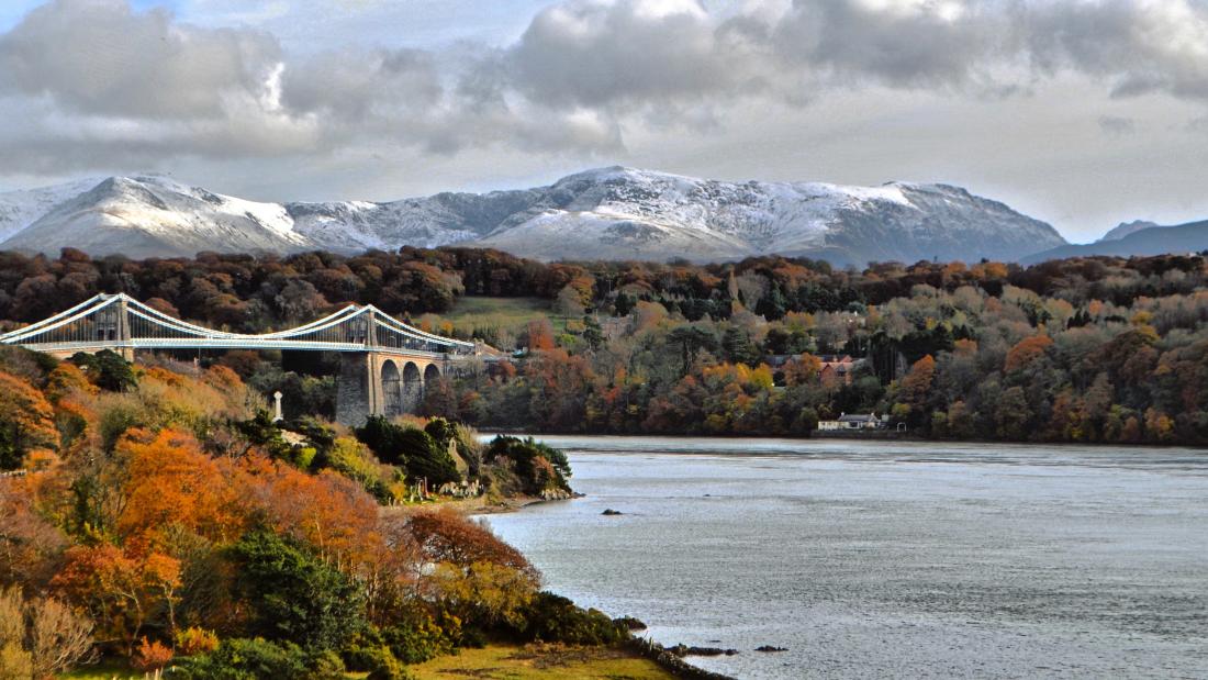 Menai Suspension Bridge over the Menai Strait