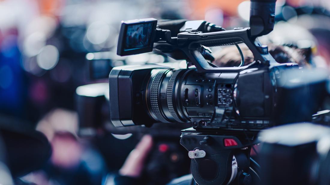 Camera at a press conference