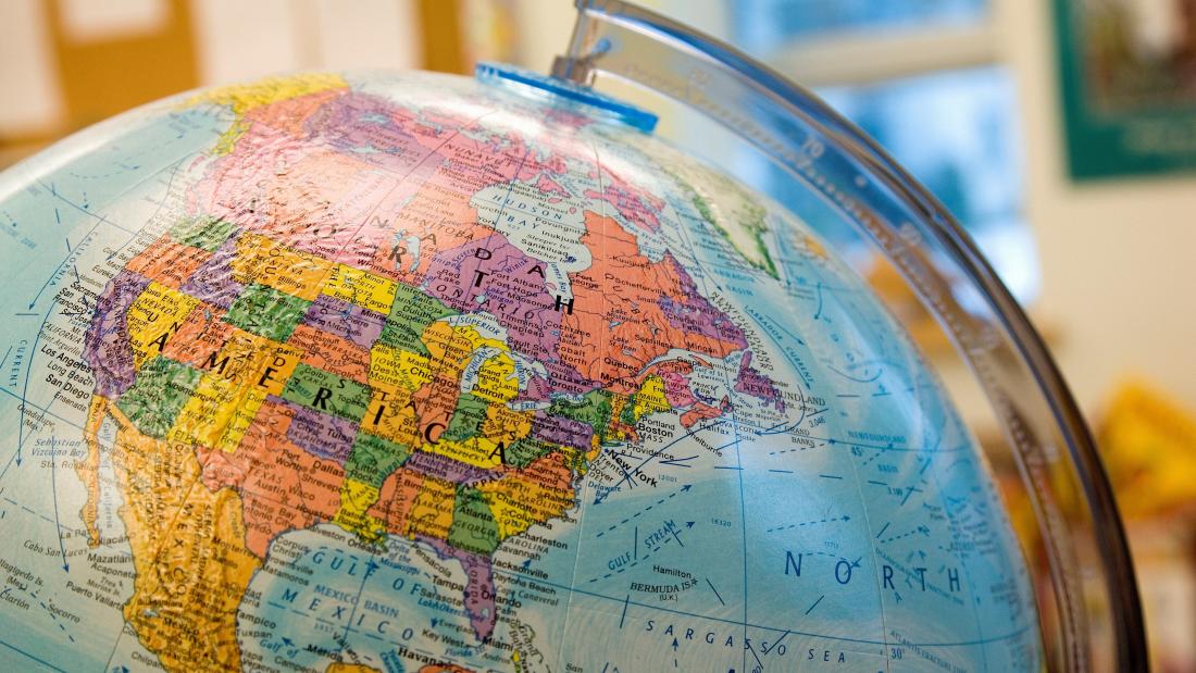 Globe in classroom