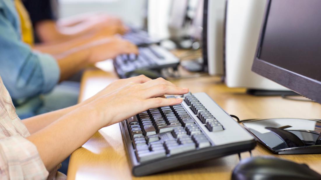 Students in ICT classroom