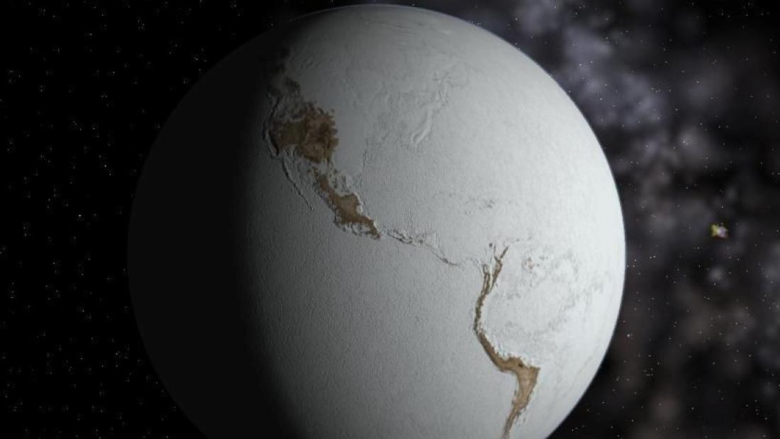 fictional image of 'snowball Earth'