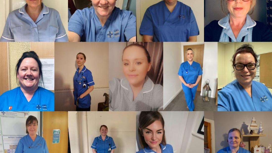 12 thumbnail images of healthcare assistants