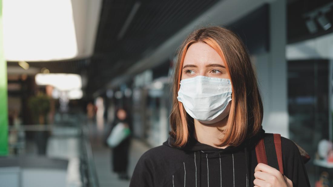 woman in mask