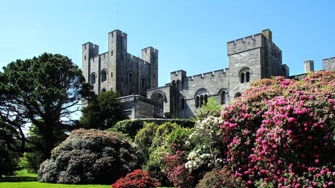A landscape of Penrhyn Castle
