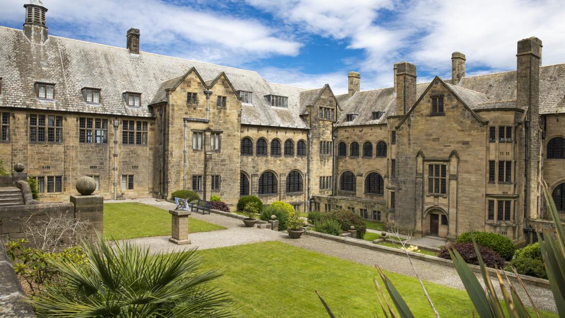 Inner Quad at Main Arts Building, Bangor University