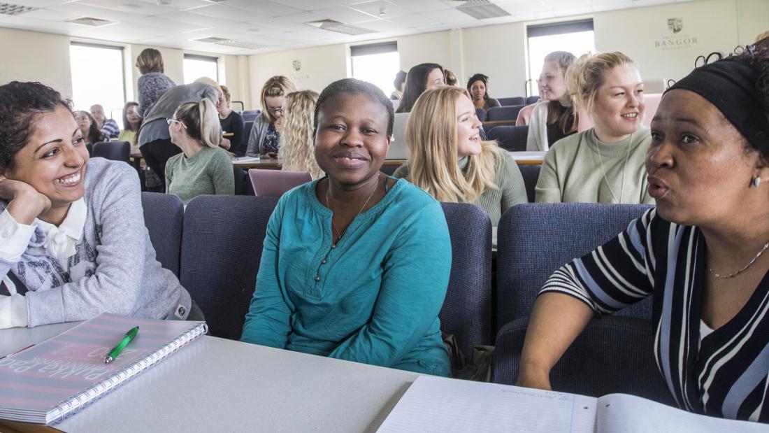 Students in lecture on Wrexham Campus