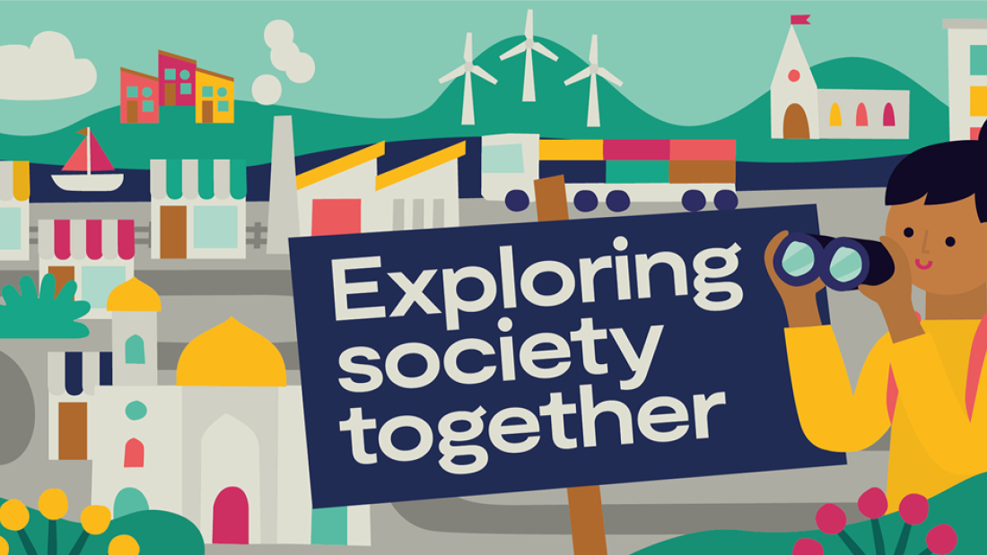 festival of social sciences cartoon with caption exploring science together