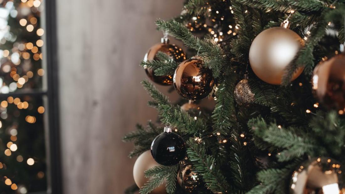 Close-up image of Christmas tree