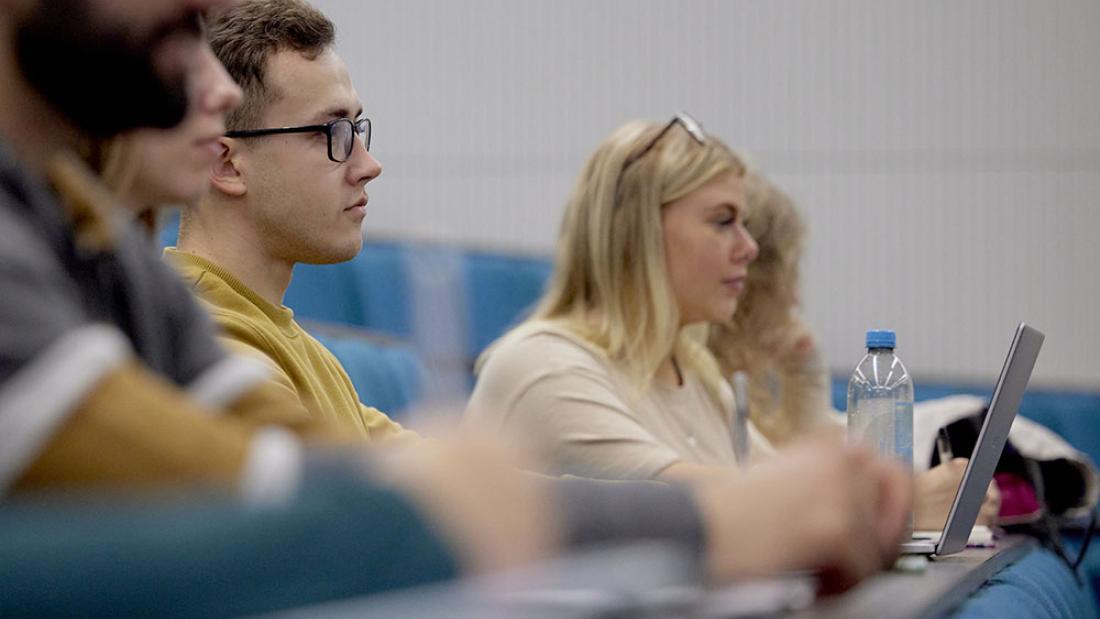 Students sitting in a lecture