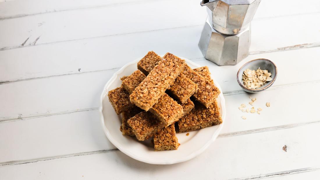 A tray of flapjacks