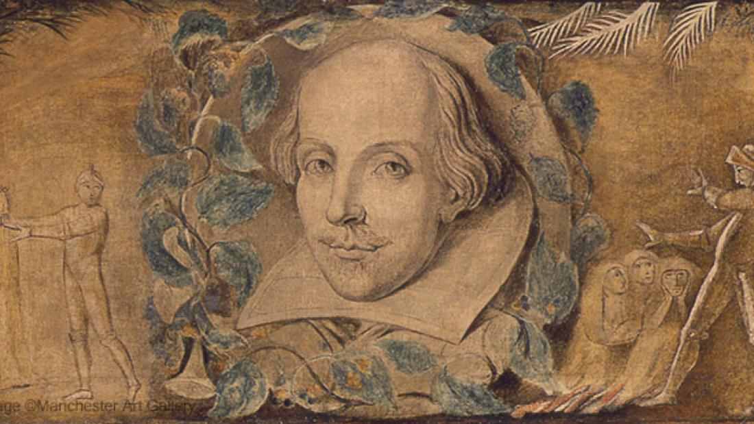 An illustration of William Shakespeare by William Blake 