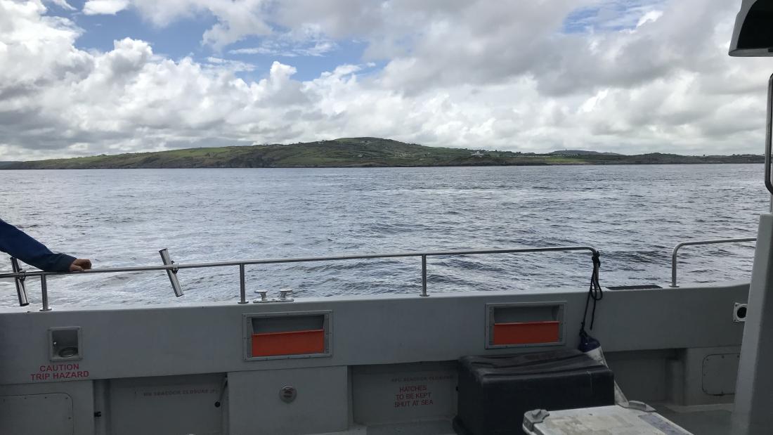 Sea looking out from aboard a boat