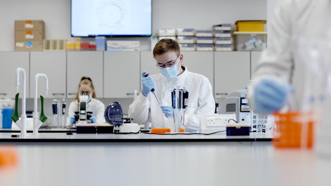 Students iin a laboratory