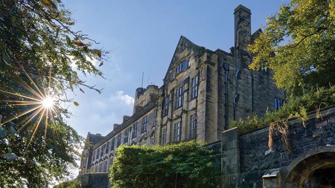 Main Arts building in the sunshine