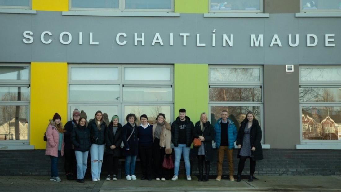 The group at Scoil Chaitlín Maude 