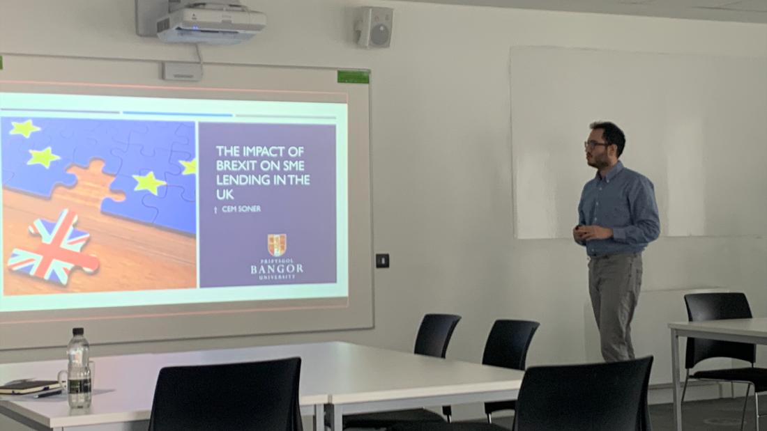 PhD student, Cem Soner presenting at the BAFA Conference