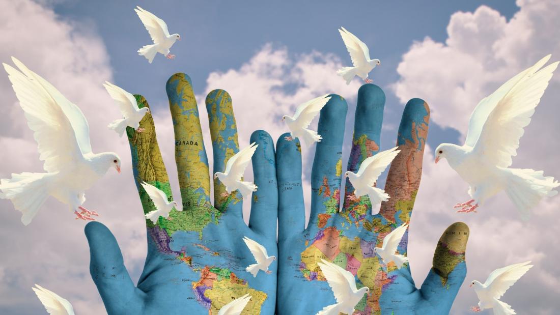 Image of atlas and doves
