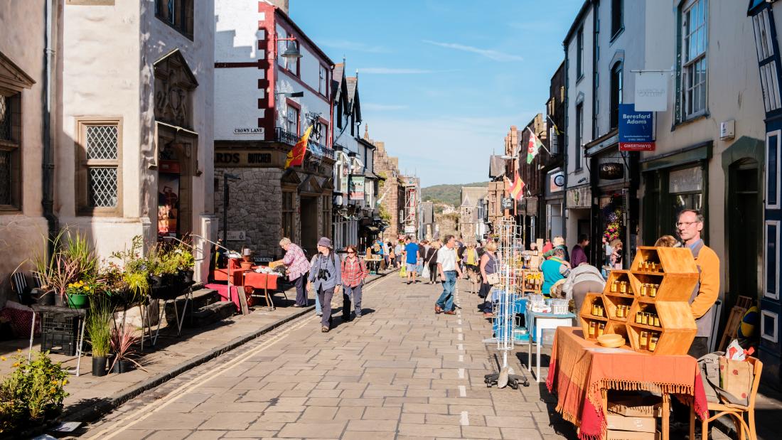  A view up Conwy High Street