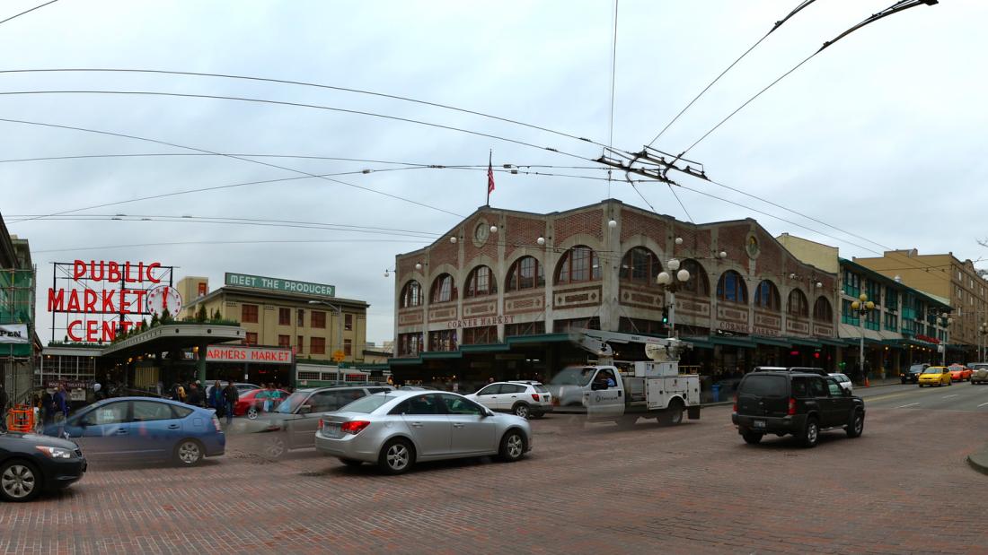  a traffic street scene