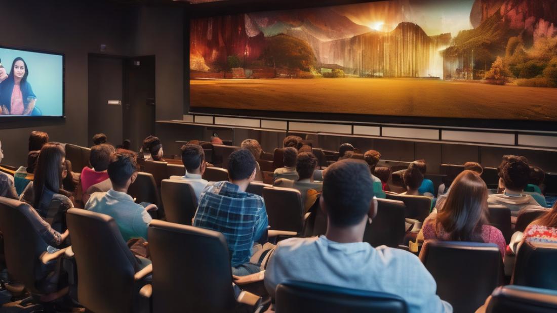 Banner of modern lecture theatre