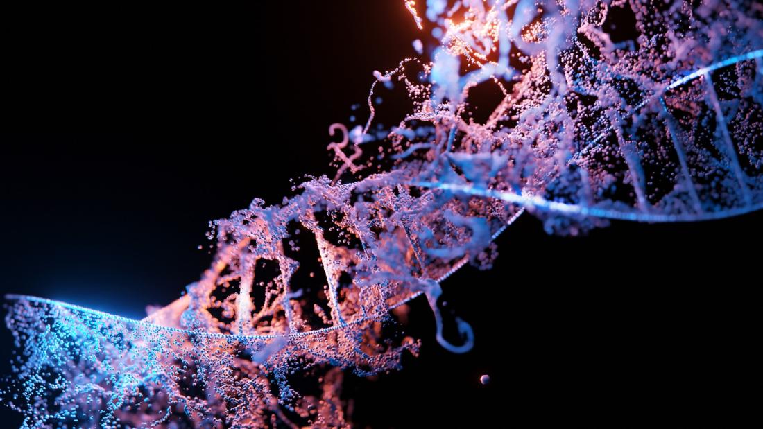 A rendering of artist view of DNA