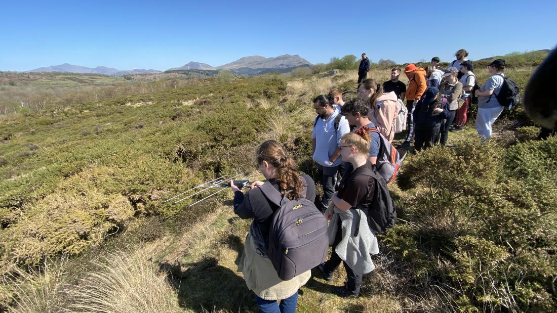  SNS students on a field course led by Prof. Wolfgang Wüster at Gwaith Powdwr Nature Reserve, North Wales