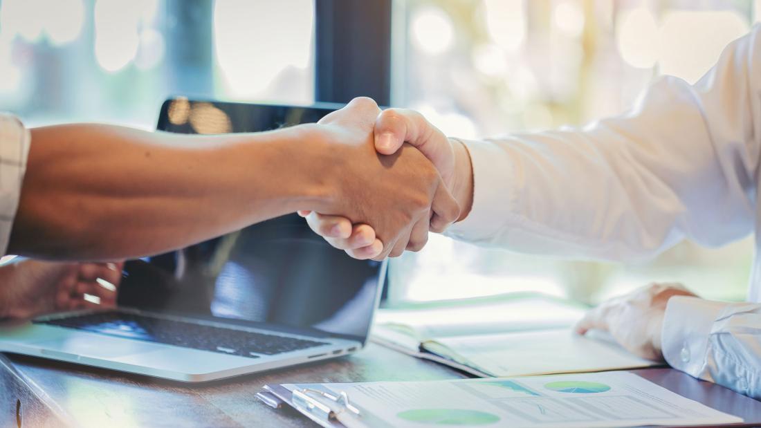 Business hand shake