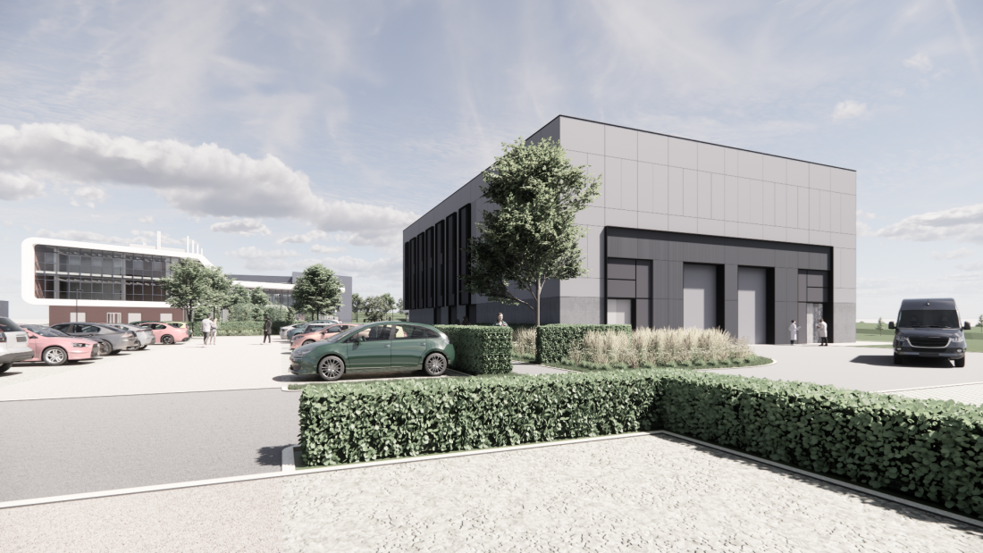 Sketch of second science park building on Anglesey