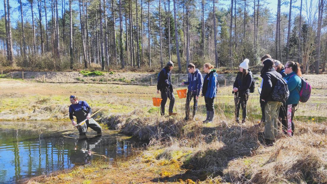 Students on an Environmental Studies Field Trip