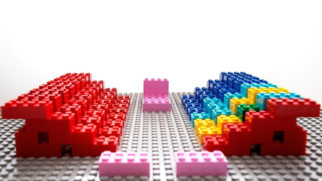  Predicted representation of 2024 General Election in lego bricks