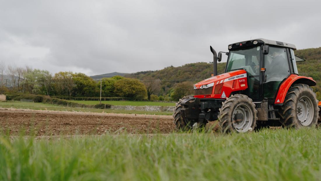 Tractor on a farm