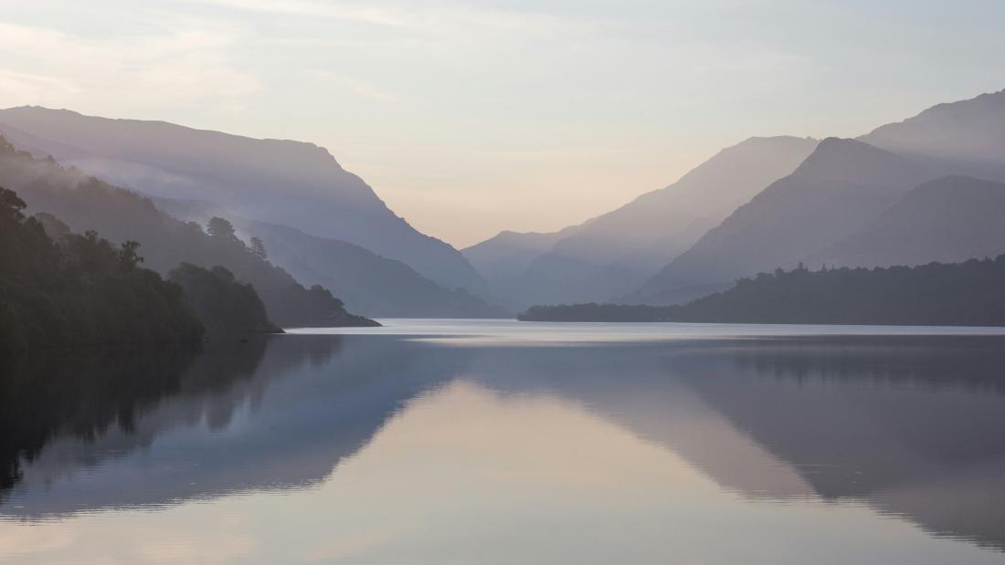 Lake surrounded by mountains