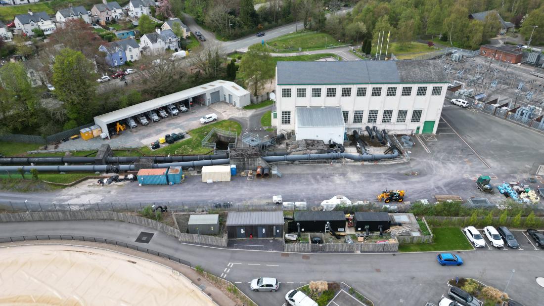 Dolgarrog hydroelectric power station in Dyffryn Conwy, Parc Cenedlaethol Eryri (National Park)