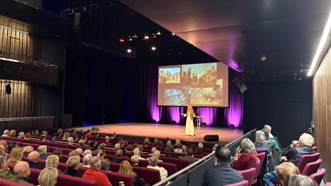 Professor Kate Williams speaking at Bangor History Festival 