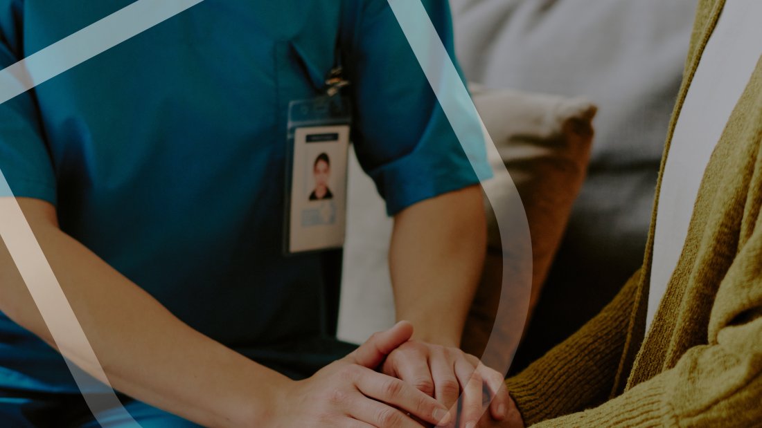 nurse holding hands with a patient
