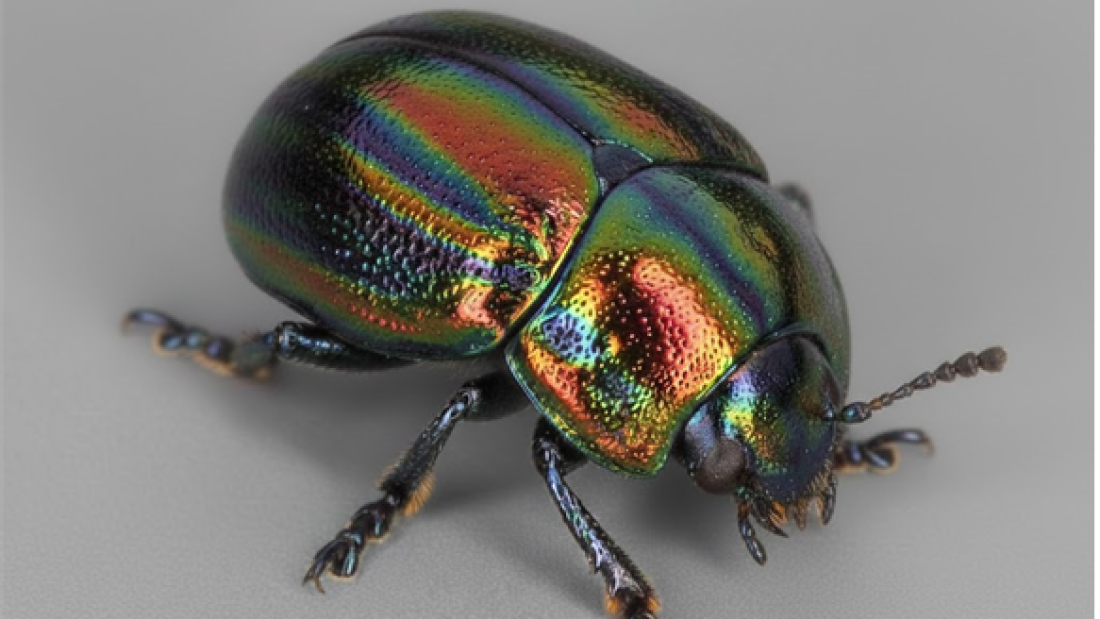 rainbow coloured Snowdon beetle