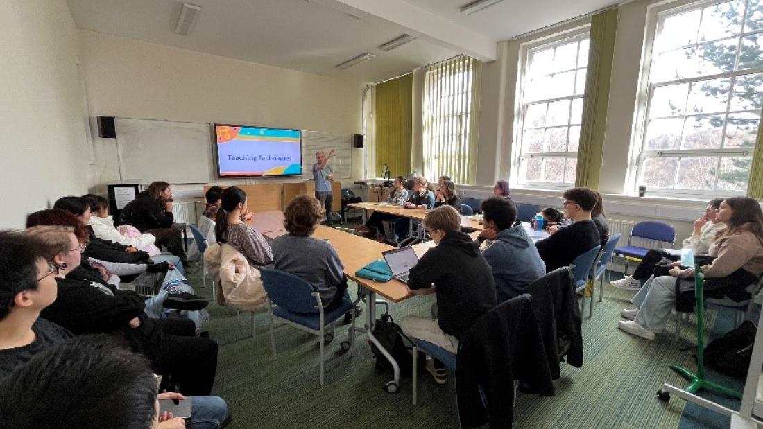 Undergraduate students attending professional and advanced master classes and practical workshops with experts and practitioners across factual and fiction filmmaking, drama, music writing, conducting and sound recording