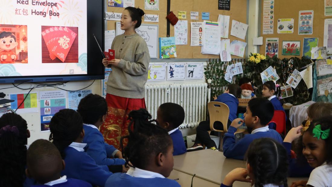 Red Envelops workshop at Our Lady's school