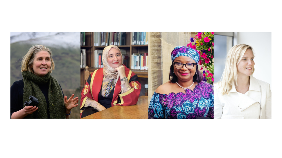 Picture of Professor Julia Jones, Hanan Issa, Dr Salamatu Jidda Fada, Dr Elin Haf Davies