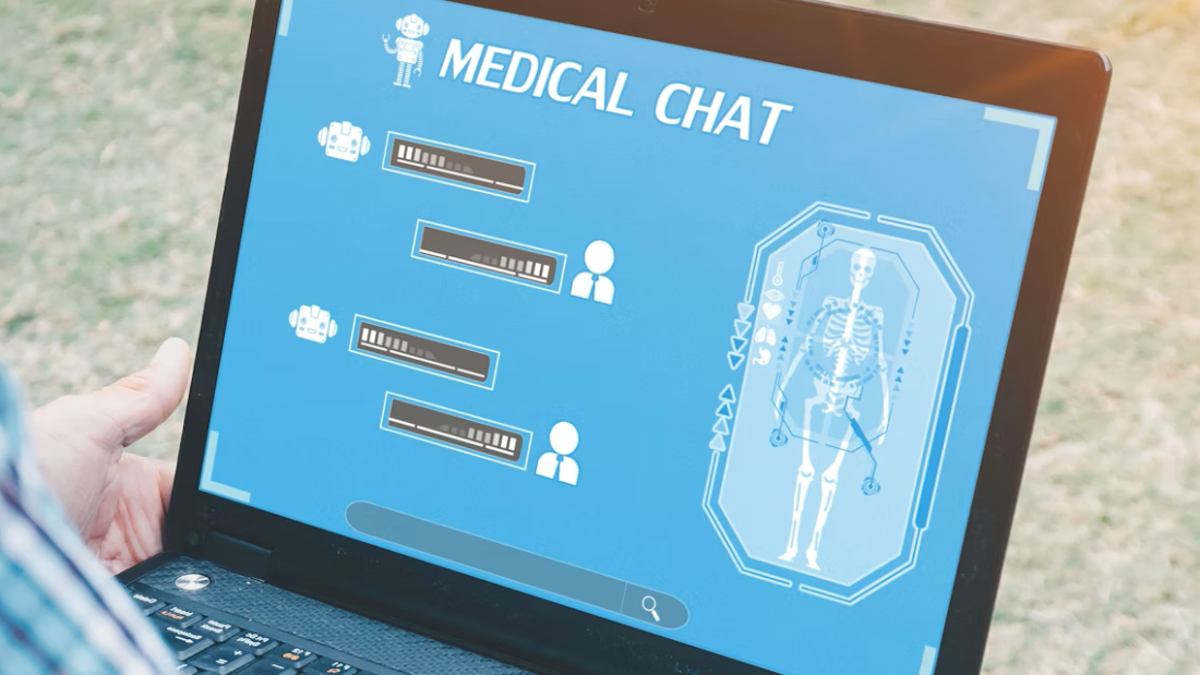 Photo of website of medical chat