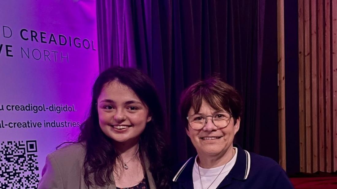 Begw Elain and Carol Jones, Lecturer; Screen Academy Manager