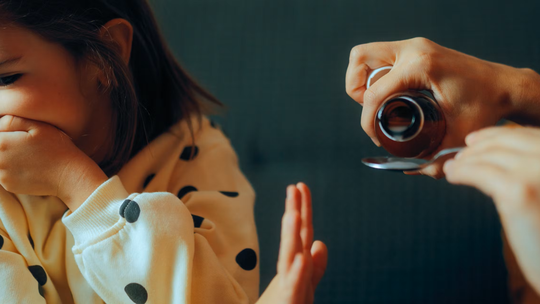 Child refusing medicine 