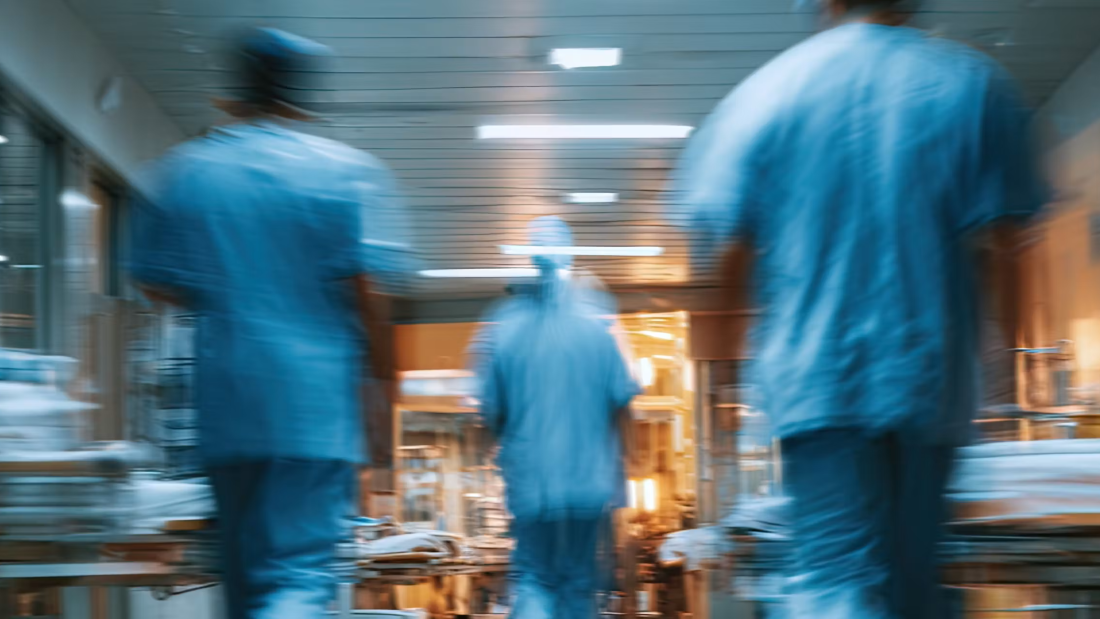 Blurred photo of a hospital ward